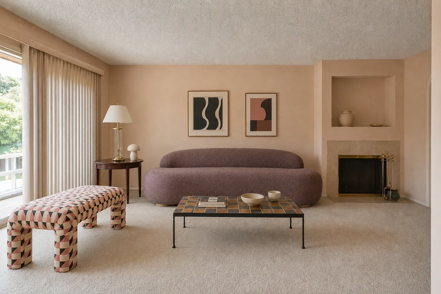 Warm living room direction